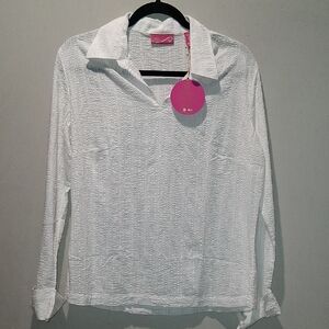 White Textured Women's Top NWT